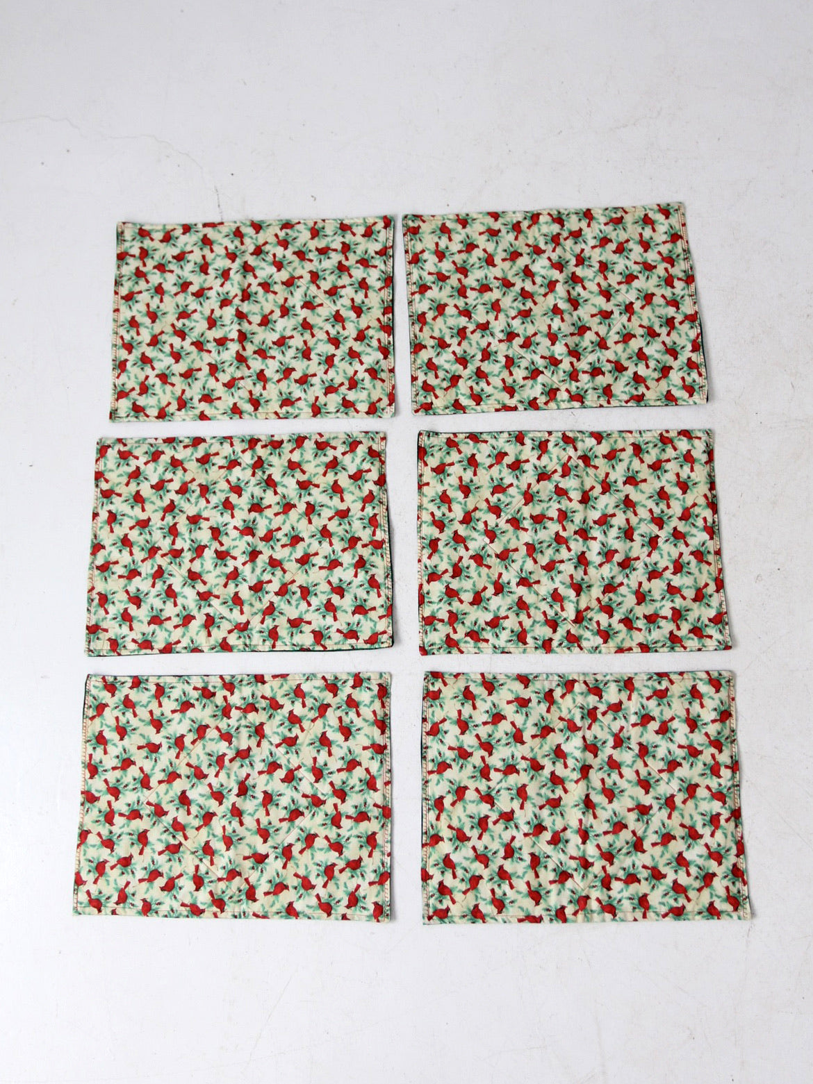 vintage handmade holiday placemats set of 6