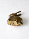 vintage brass bunny rabbit figurine