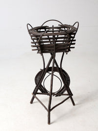 antique Adirondack twig table plantstand