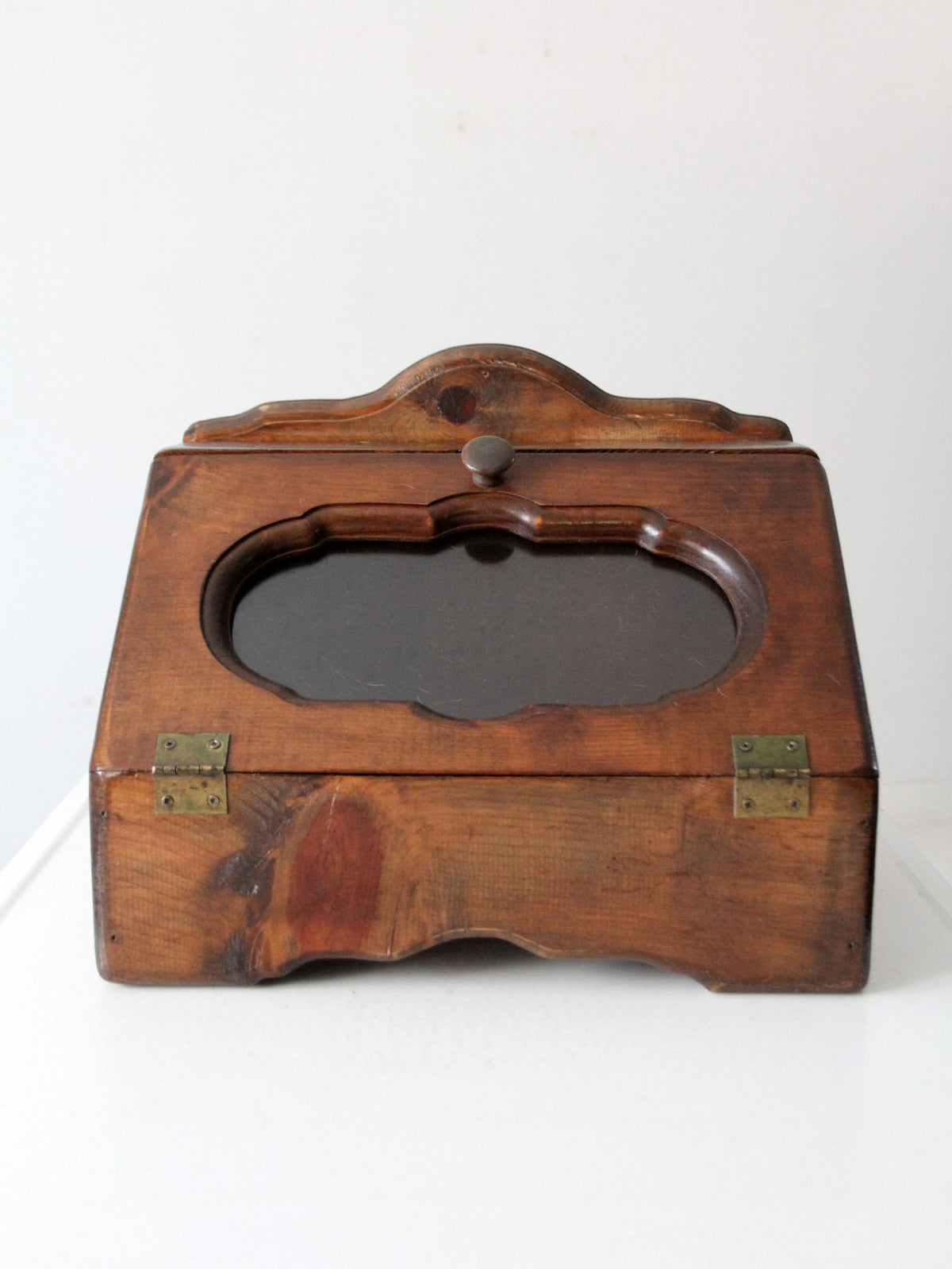 vintage wooden bread box