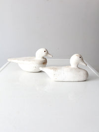 vintage handmade duck decoys pair