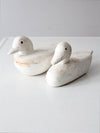 vintage handmade duck decoys pair