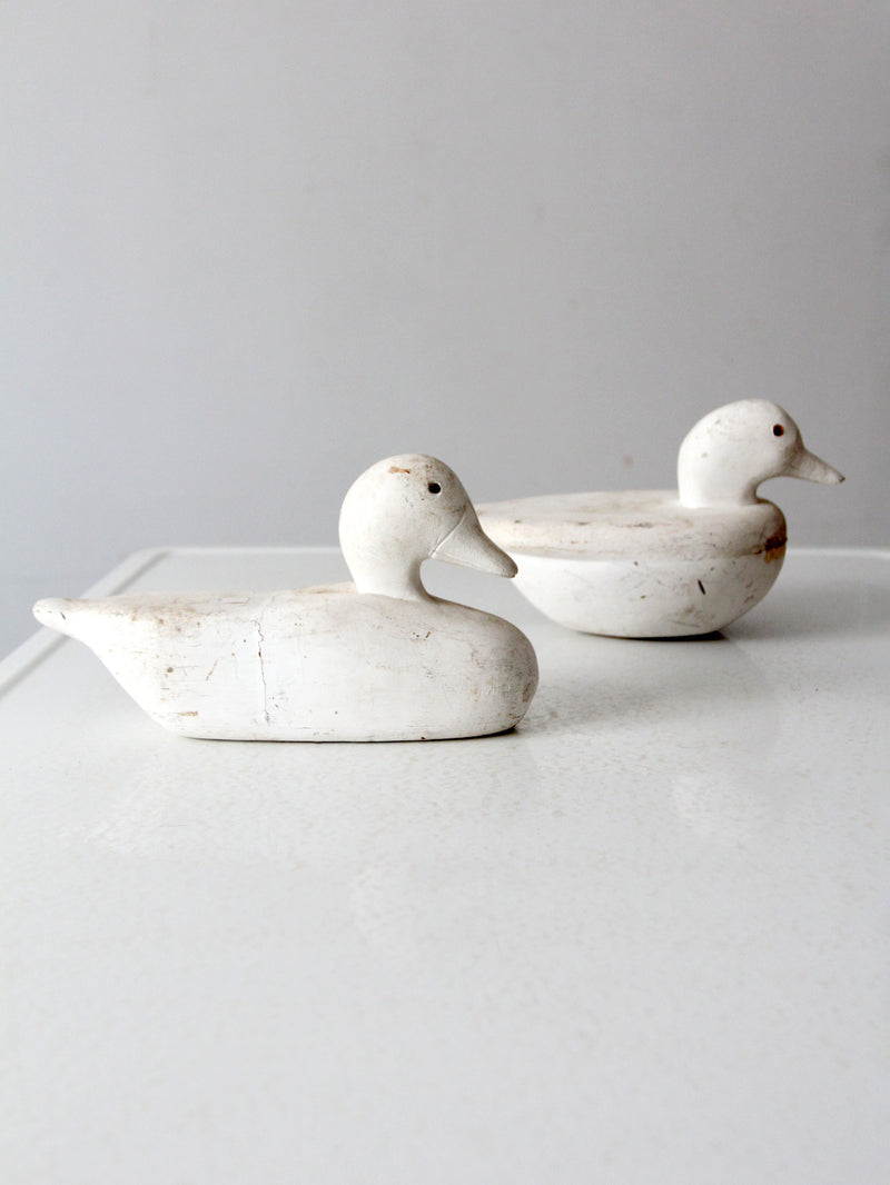 vintage handmade duck decoys pair