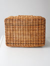 vintage woven picnic basket