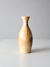 vintage handmade turned wood vase