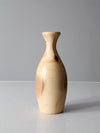 vintage handmade turned wood vase