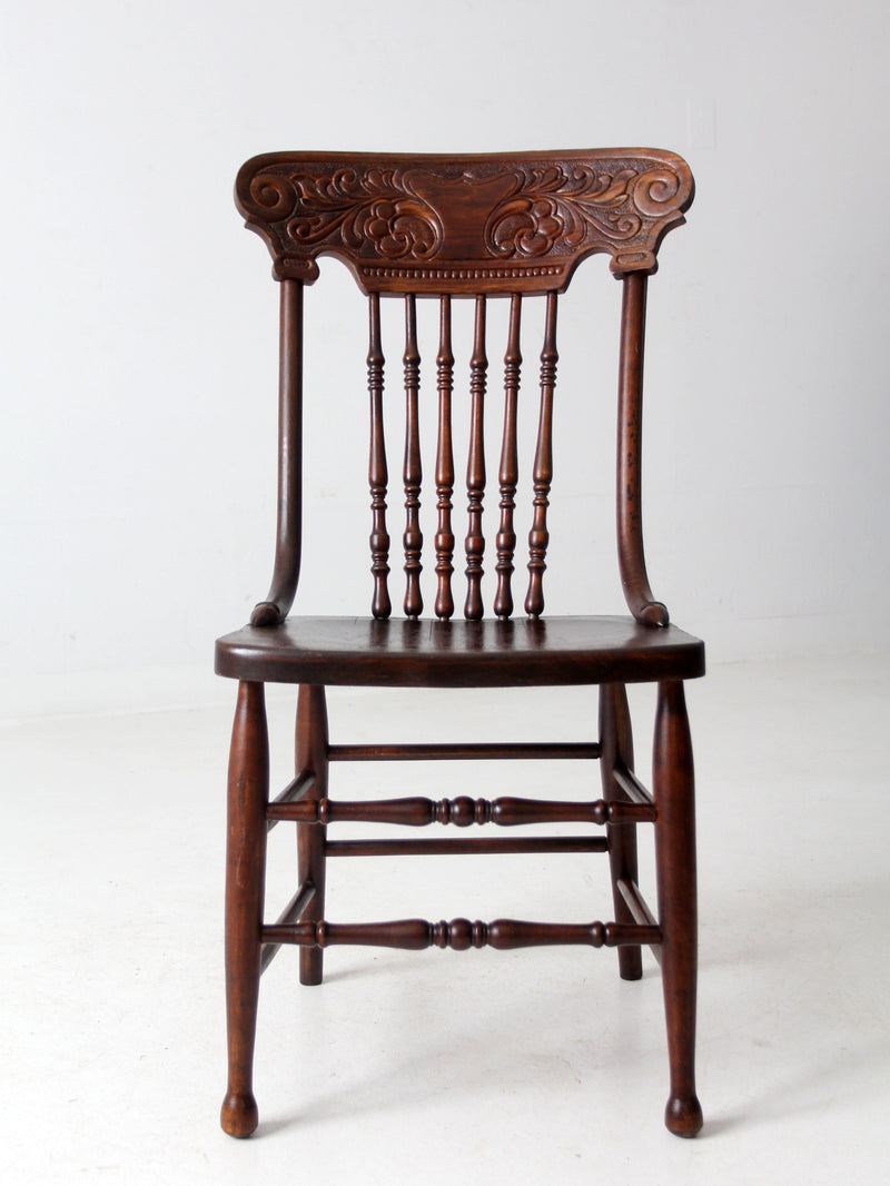 antique pressed back chair