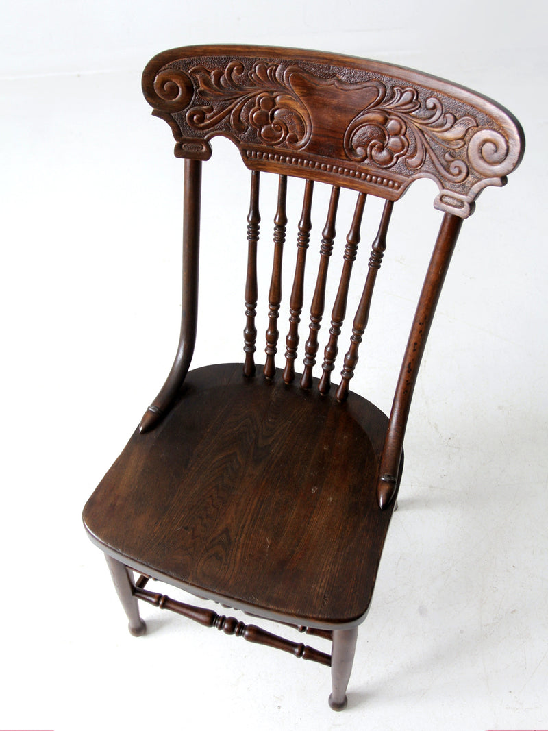 antique pressed back chair