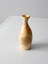 vintage handmade turned wood vase