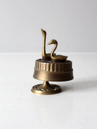 vintage brass music box