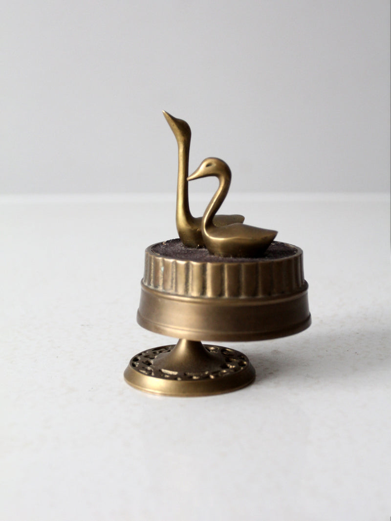 vintage brass music box