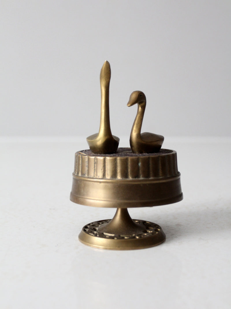 vintage brass music box