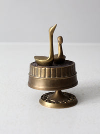 vintage brass music box