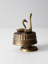 vintage brass music box