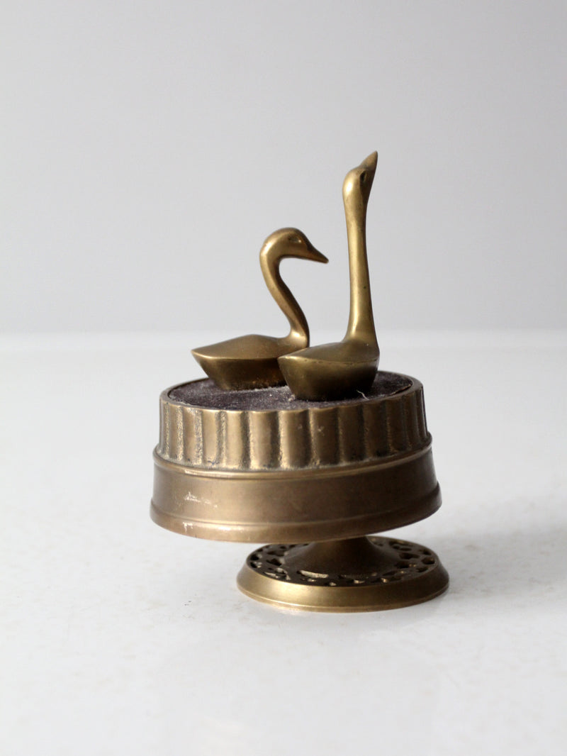 vintage brass music box