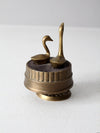 vintage brass music box