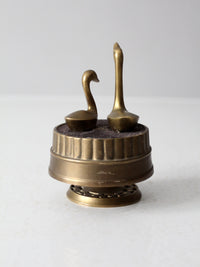 vintage brass music box