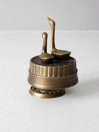 vintage brass music box