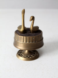 vintage brass music box