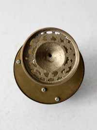 vintage brass music box