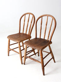 antique farmhouse bow back chairs pair