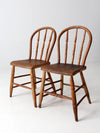 antique farmhouse bow back chairs pair