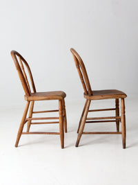 antique farmhouse bow back chairs pair