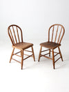 antique farmhouse bow back chairs pair