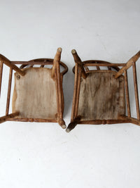 antique farmhouse bow back chairs pair