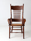 antique pressed back armchair