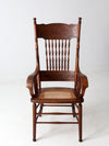 antique pressed back armchair