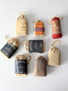 vintage collection of smoking tobacco cloth pouches