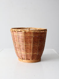 vintage woven bamboo  basket