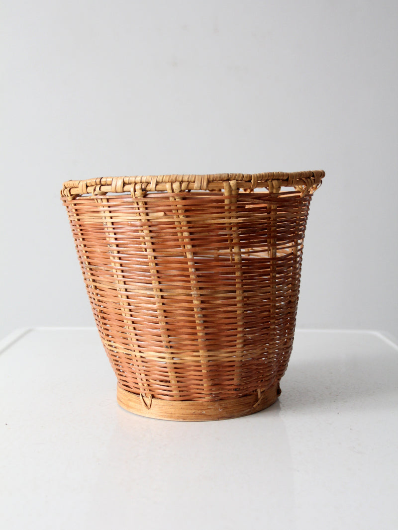 vintage woven bamboo  basket