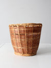 vintage woven bamboo  basket