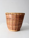 vintage woven bamboo  basket