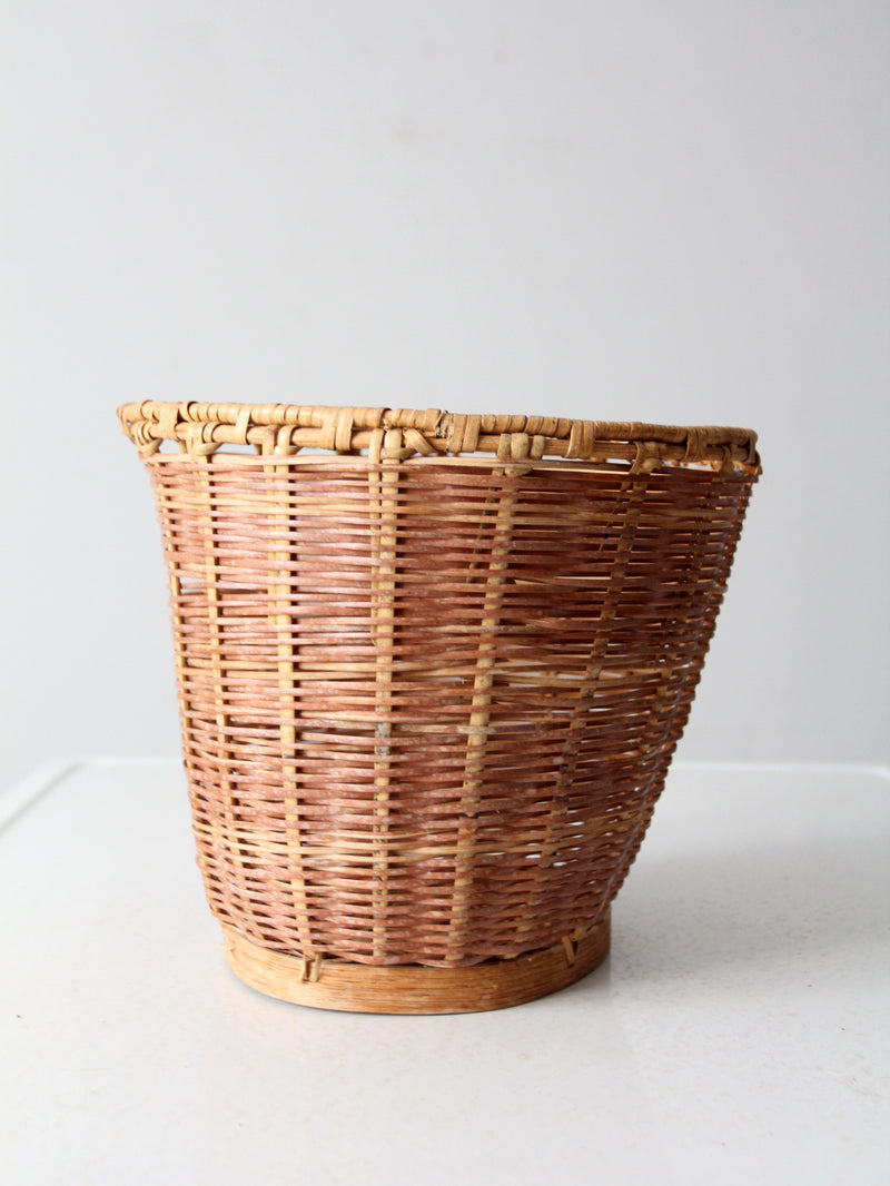 vintage woven bamboo  basket