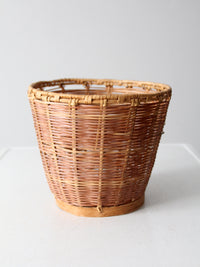 vintage woven bamboo  basket