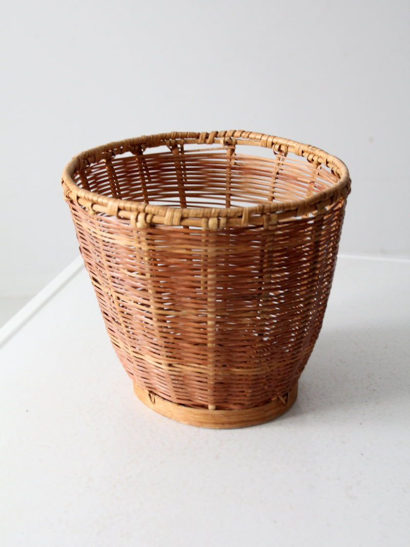 vintage woven bamboo  basket