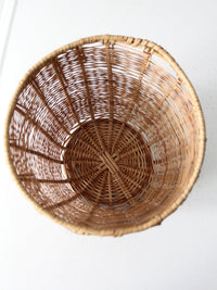 vintage woven bamboo  basket