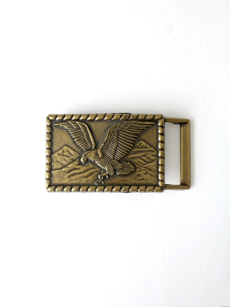 vintage brass eagle belt buckle