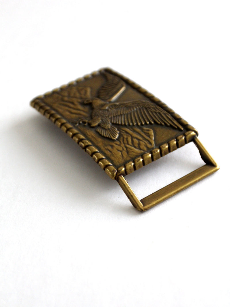 vintage brass eagle belt buckle