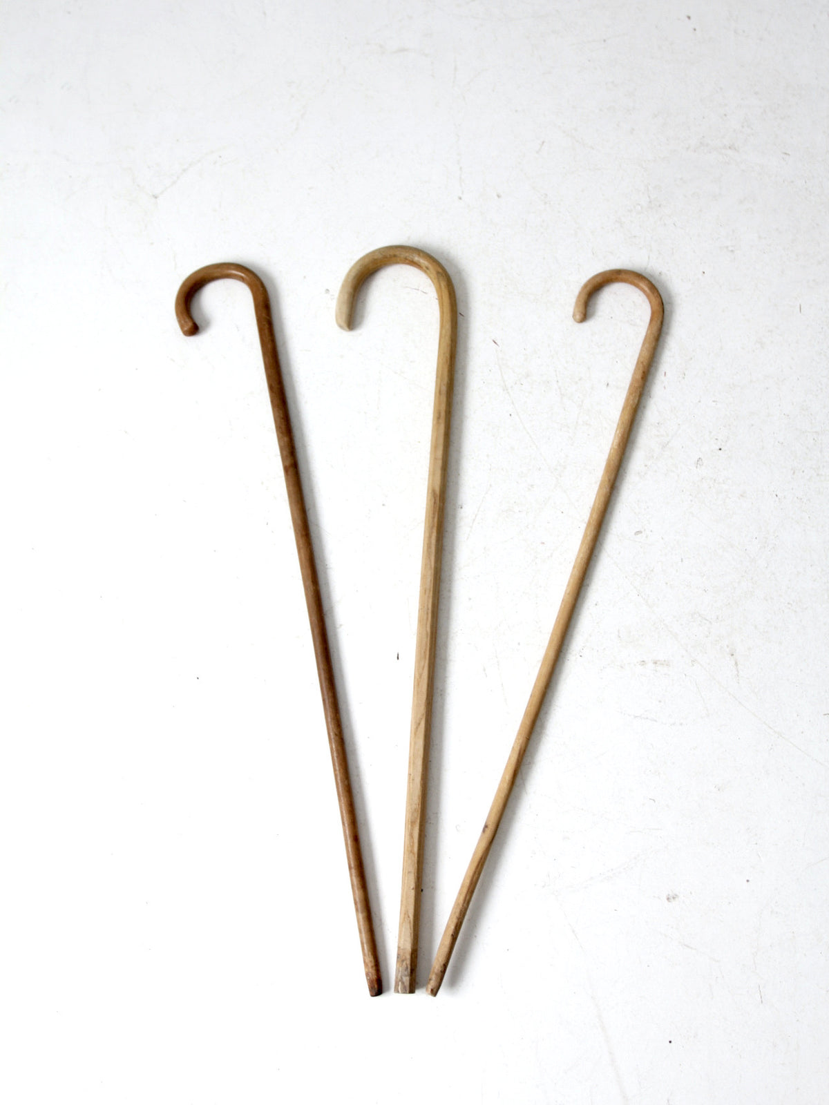 vintage wood canes set of 3