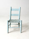 antique painted woven seat children's chair