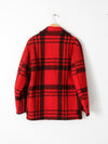 vintage Soo Wool mackinaw plaid hunting coat