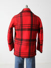 vintage Soo Wool mackinaw plaid hunting coat