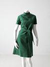 vintage 70s green suede dress