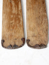 vintage wooden oars pair