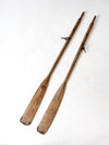 vintage wooden oars pair