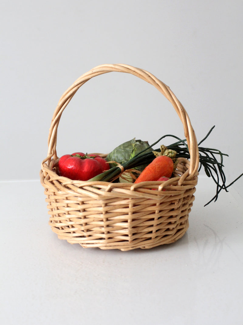 vintage woven harvest basket